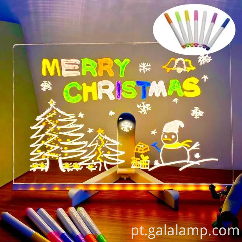 Placa de desenho de luz LED criativa para a placa de mensagem de decoração de casa